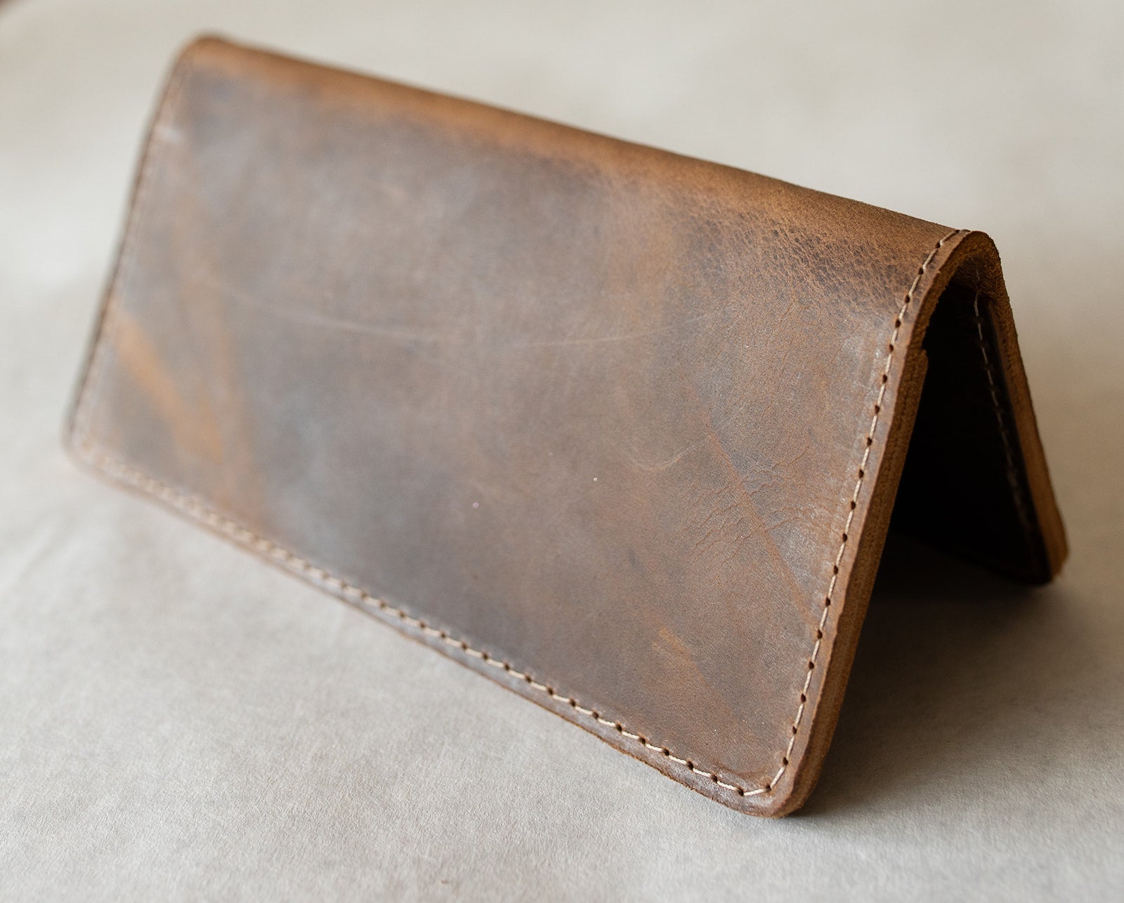 Leather Check Book Cover