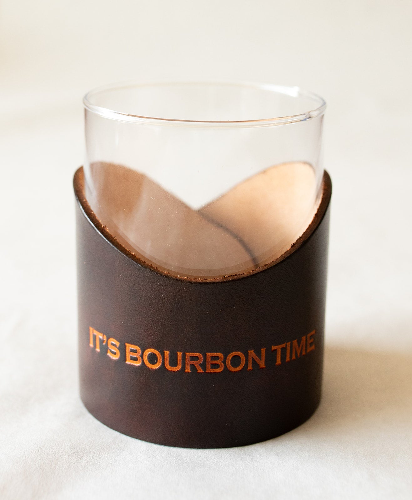 It's Bourbon Time Whiskey Glass