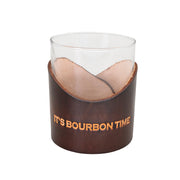 It's Bourbon Time Whiskey Glass