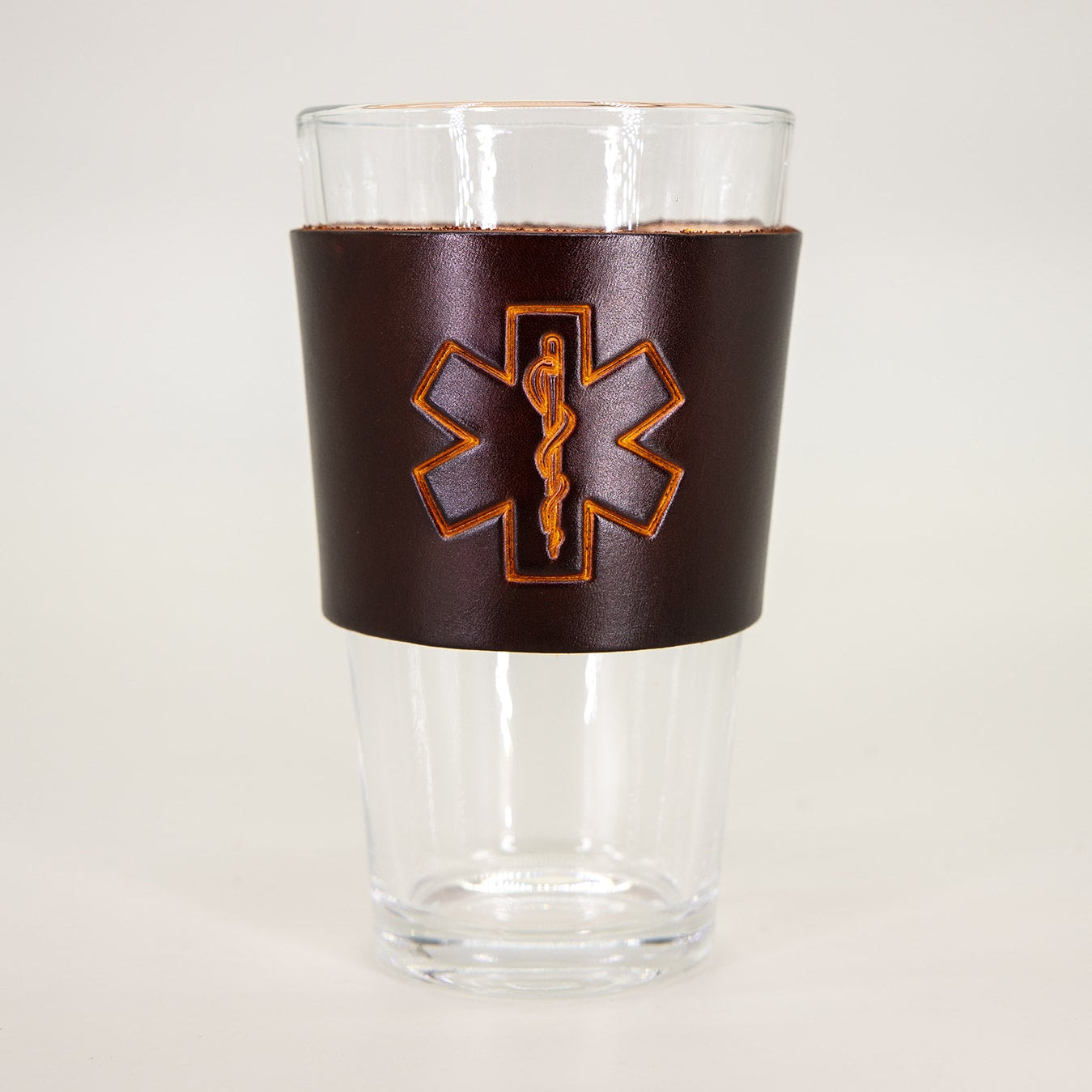 EMS Gift Pint Glass Leather Medical DR Gift