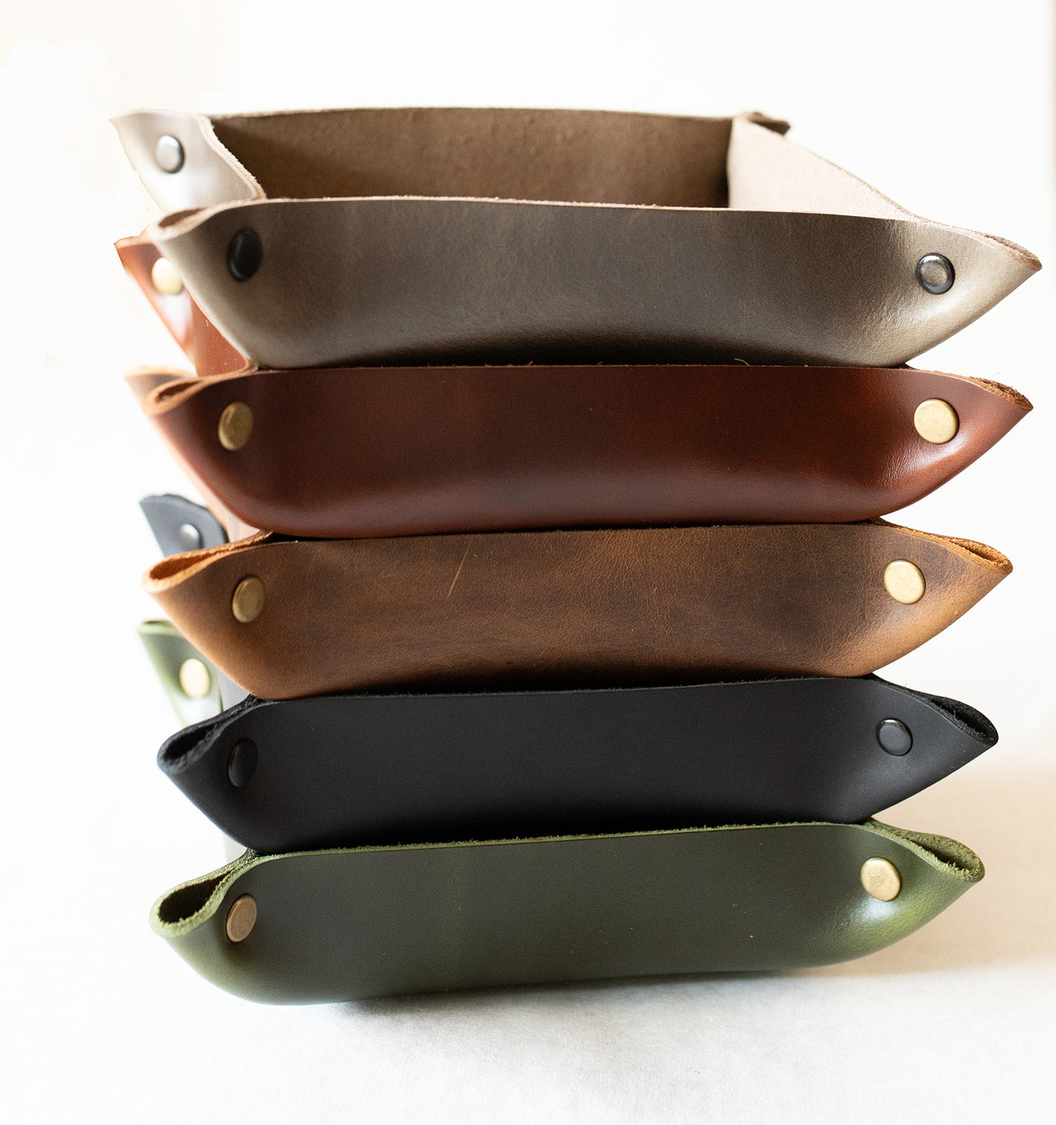 Leather Valet Catch All Trays