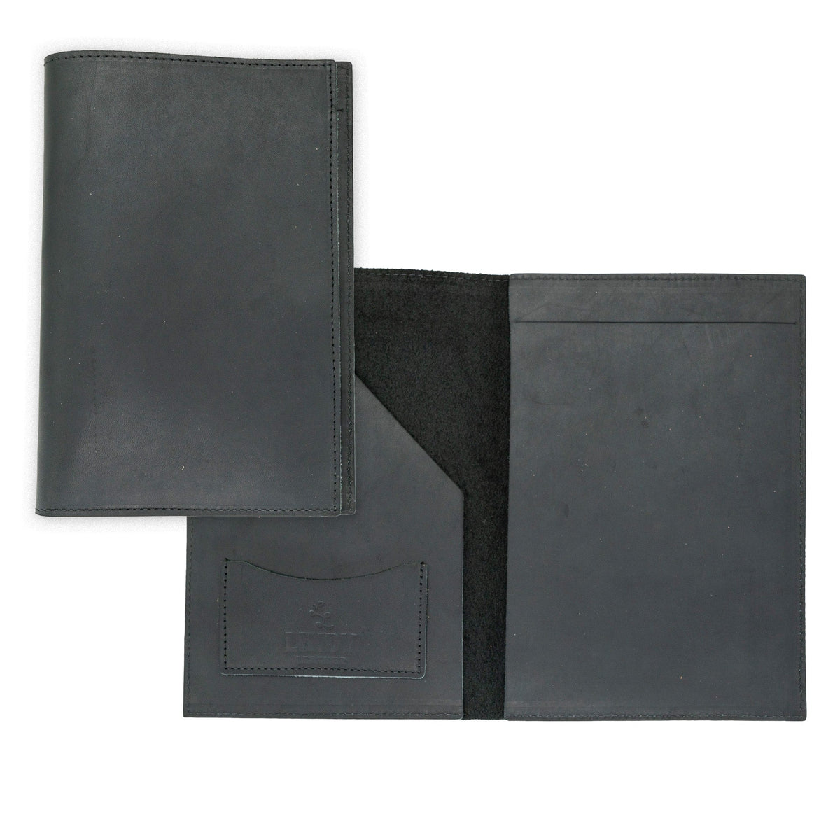Lindy Leather Black Legal Pad, Made in USA Full Grain Leather