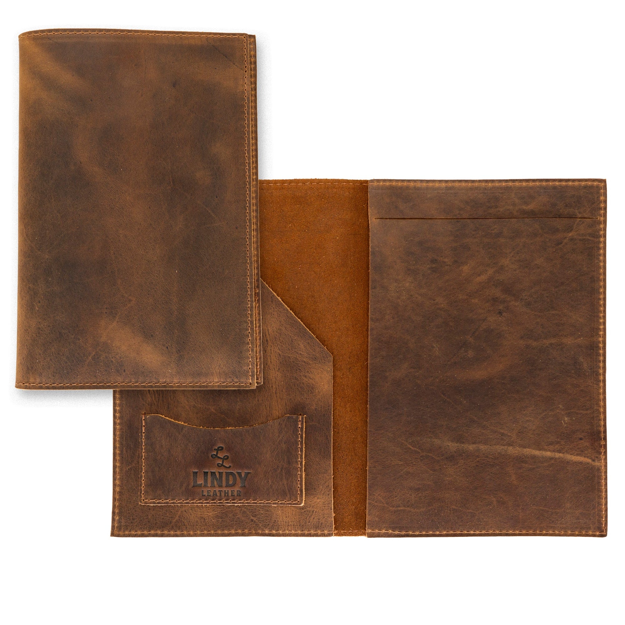 Lindy Leather Folklore Legal Pad, Made in USA Full Grain Leather