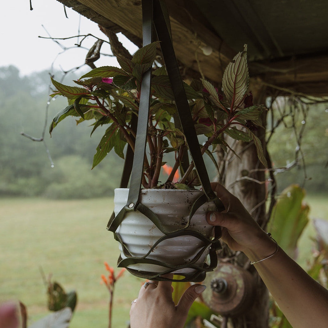 Leather Plant Holder