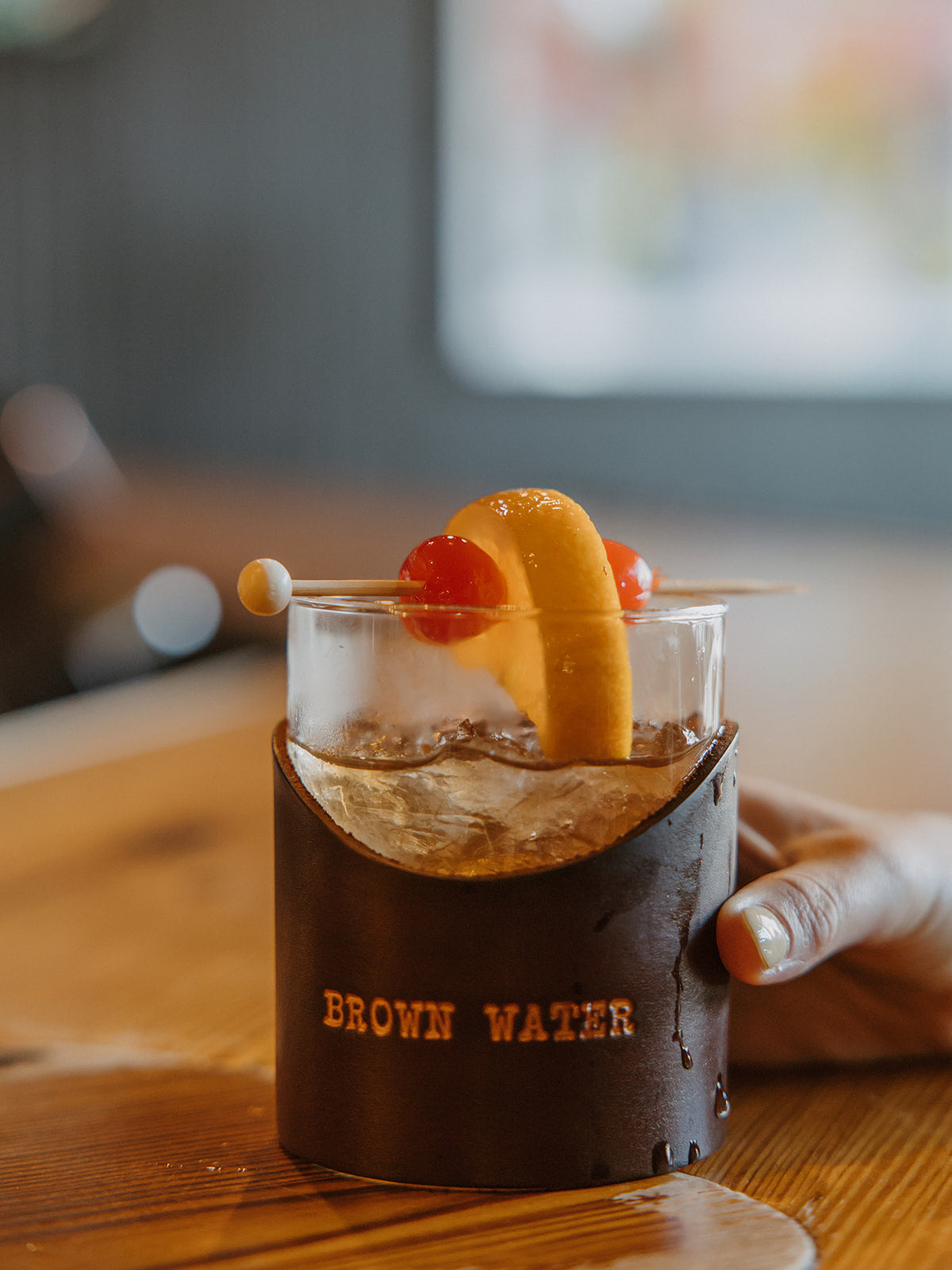 Brown Water Whiskey Glass