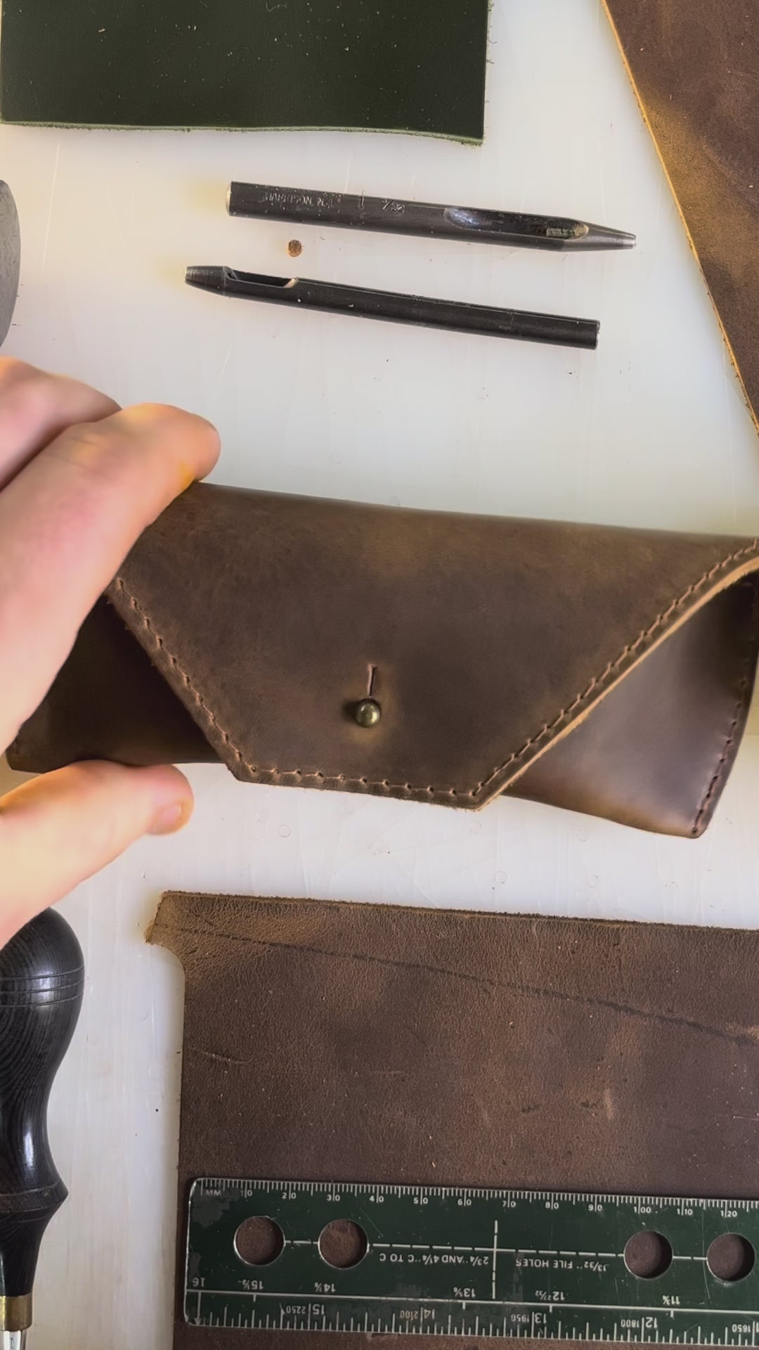 Load video: Leather Sunglass Case