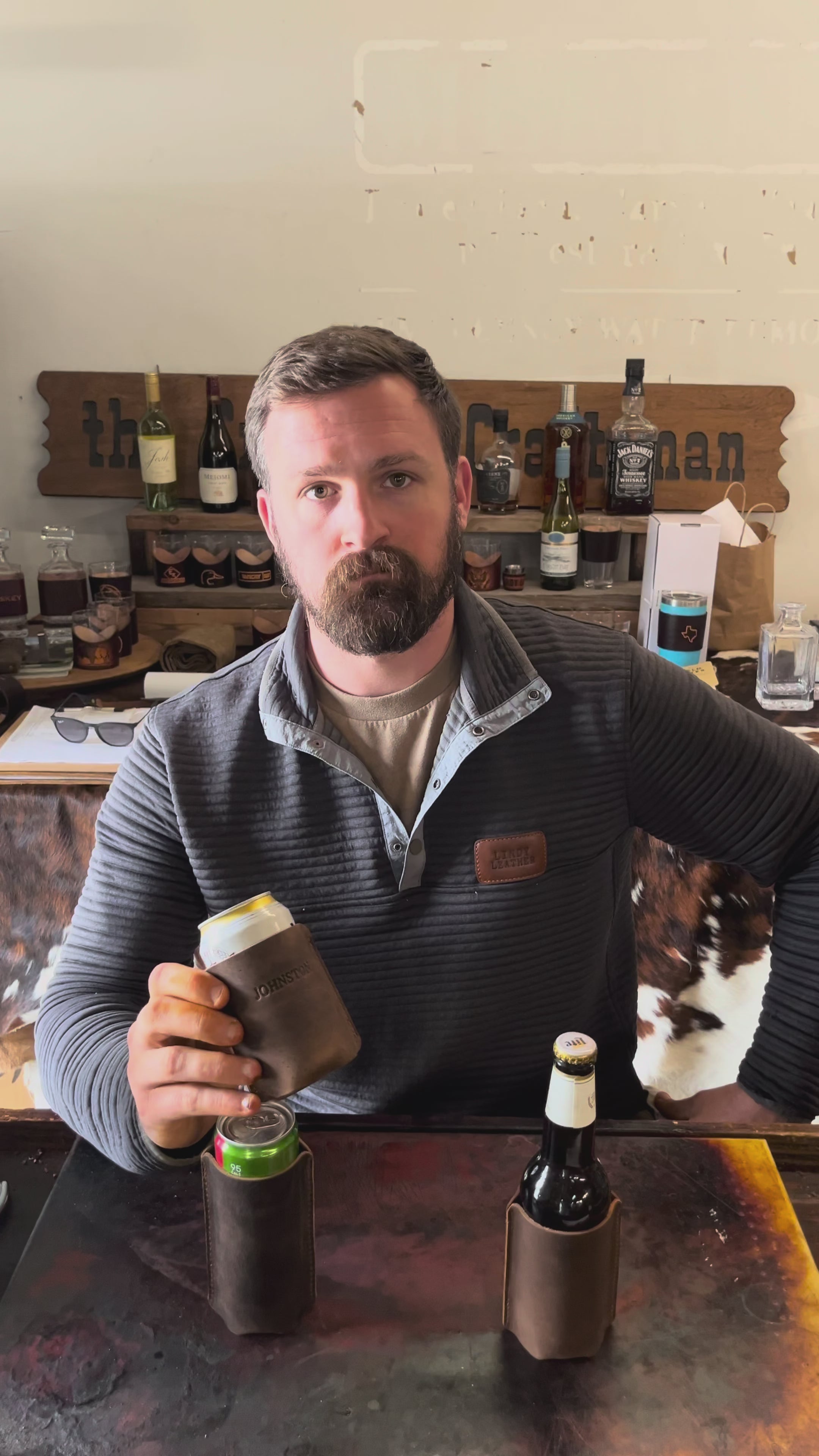Load video: Sewn Can Cooler (Koozie)