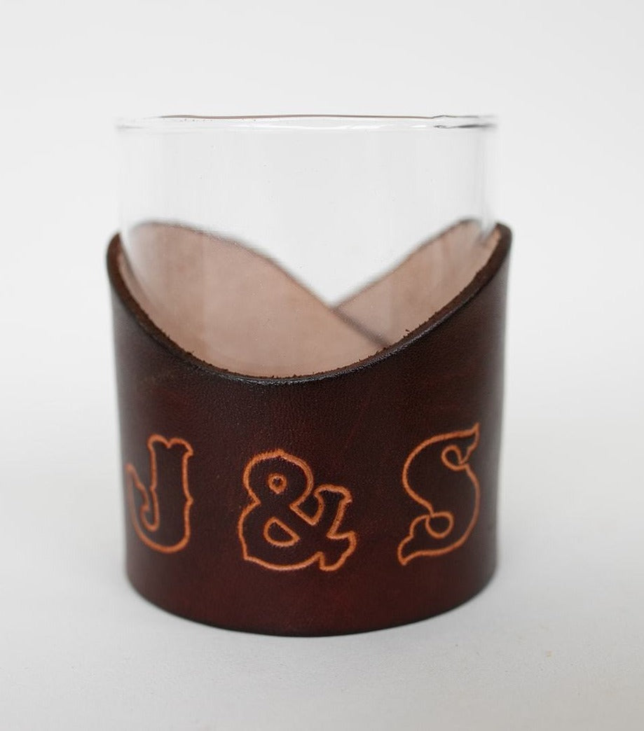Custom Large Initial Whiskey Glass