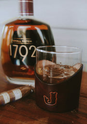Large Initial Whiskey Glass